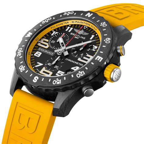 breitling chronograph band gelb schwarz|Breitling uhrband.